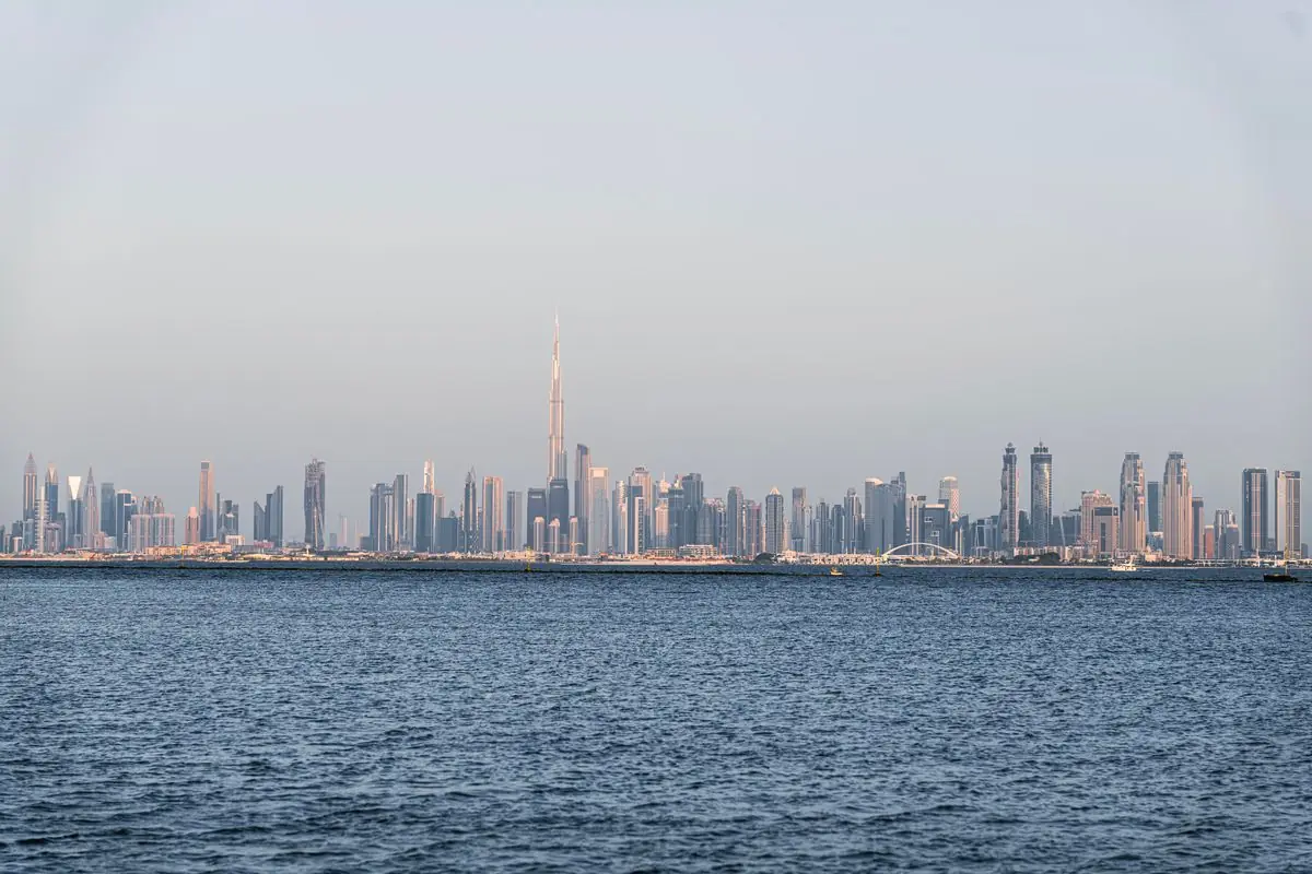 Dubai skyline at dusk