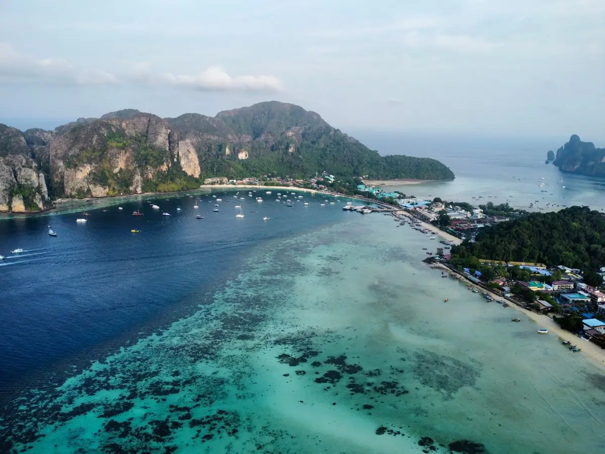 Aerial view of the Phi Phi Islands, Thailand